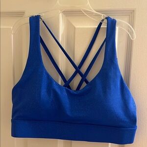 ZYIA Light n Tight Blue Strappy Sports Bra